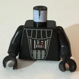 Torso, Darth Vader (Basic) Print, Black Arms and Hands / Black