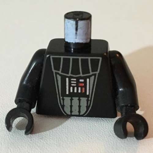Lego Torso Darth Vader (Basic) Print, Black Arms and Hands / Black