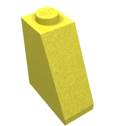 Brick Sloped 65° 2 x 1 x 2 / Bright Light Yellow