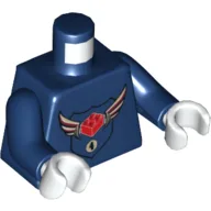 Torso MBA Level 4 Logo Print, Dark Blue Arms, White Hands / Dark Blue