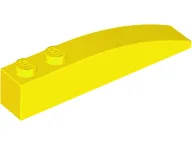 Brick Curved 6 x 1 / Yellow