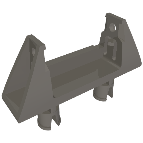 Lego String Reel 1 x 4 x 2 Holder with 2 Technic Pins / Dark Bluish Gray