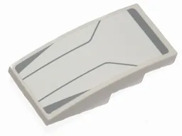 Slope, Curved 4 x 2 with Gray Lines and Stripes Pattern (Sticker) - Set 75090