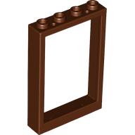 Lego Window 1 x 4 x 5 with Hollow Studs / Reddish Brown