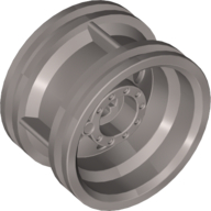 Lego Wheel 30.4 x 20 without Pinholes, with Reinforced Rim / Flat Silver