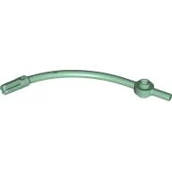 Bar Curved with Axle End and 1 x 1 Round Plate / Sand Green