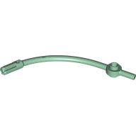 Lego Bar Curved with Axle End and 1 x 1 Round Plate / Sand Green