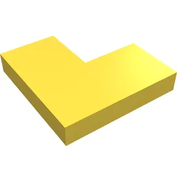 Tile 2 x 2 Corner / Yellow