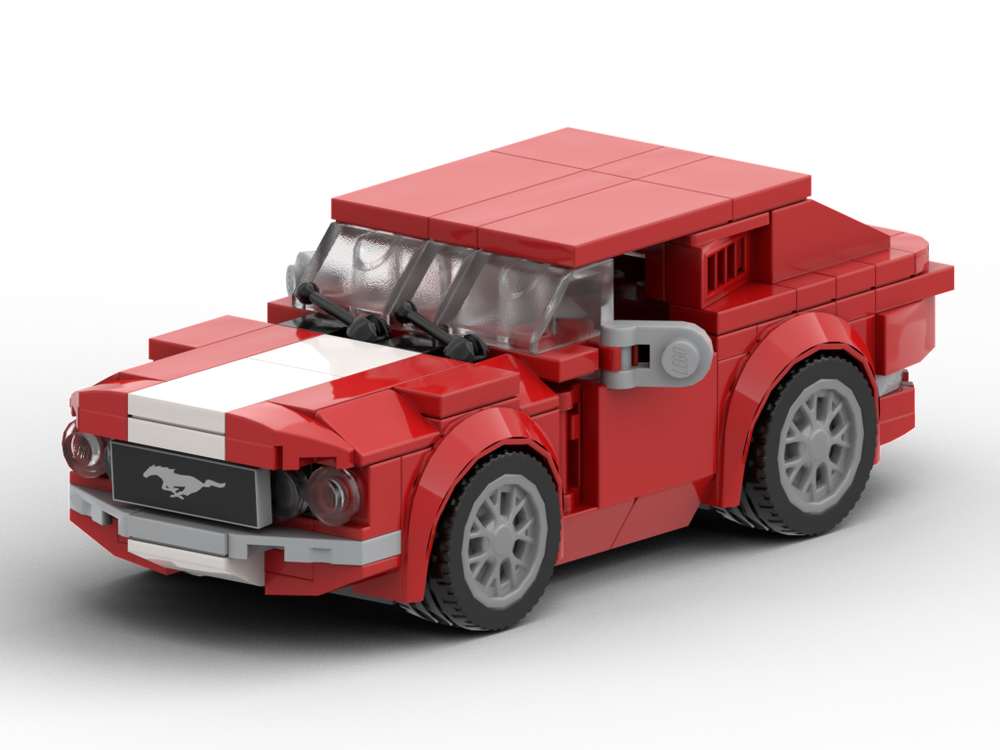 Lego Ford Mustang 60's Red Version Stud6