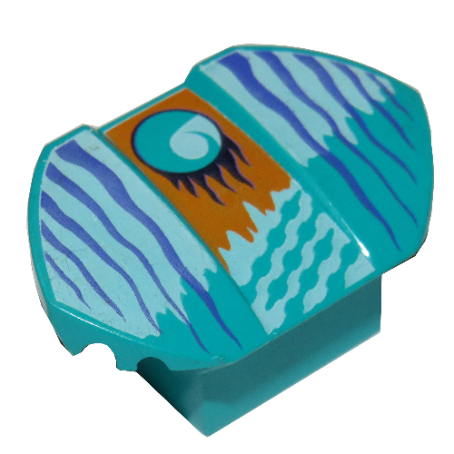 Lego Brick Curved 2 x 2 x 1 with Wings and Loopin Print