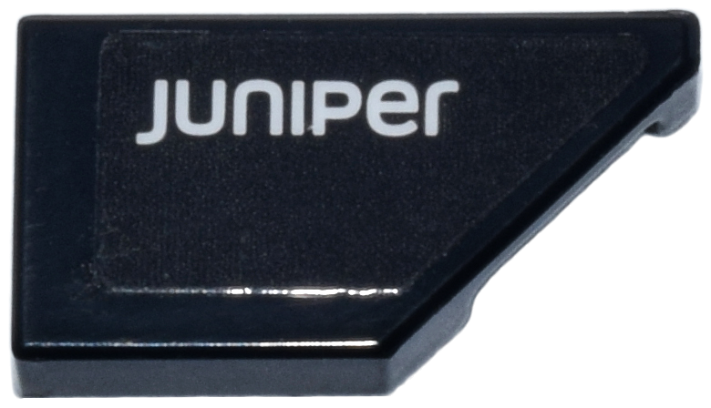 Lego Tile, Modified 1 x 2 Wedge Right with White 'Juniper' Logo Pattern (Sticker) - Set 77245