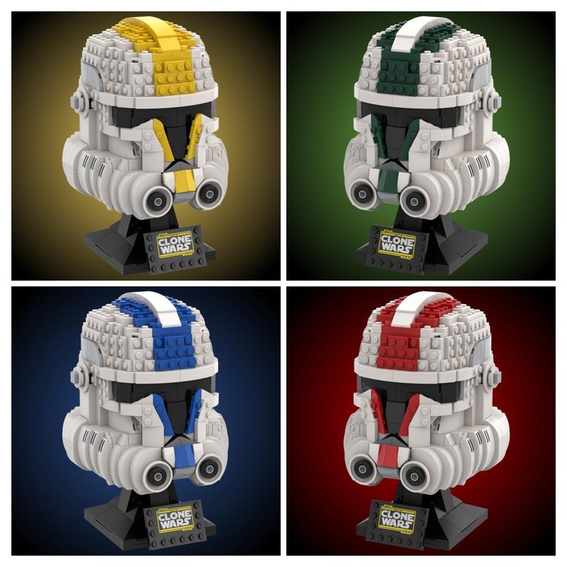 Lego 501st (Blue), 181st (Green), 327th (Yellow), K Company Clone (Red)