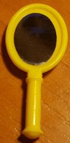 Lego Scala Utensil Hand Mirror with Mirrored Oval Pattern (Sticker) - Sets 3112 / 3117 / 3119 / 3200 / 3203 / 3210 / 3211 / 3241 / 3242 / 3270 / 5400 / 5413 / 5823 / 5963
