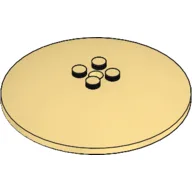Dish 8 x 8 Inverted [Radar], Solid Studs, Rounded Anti-stud Underside / Light Yellow