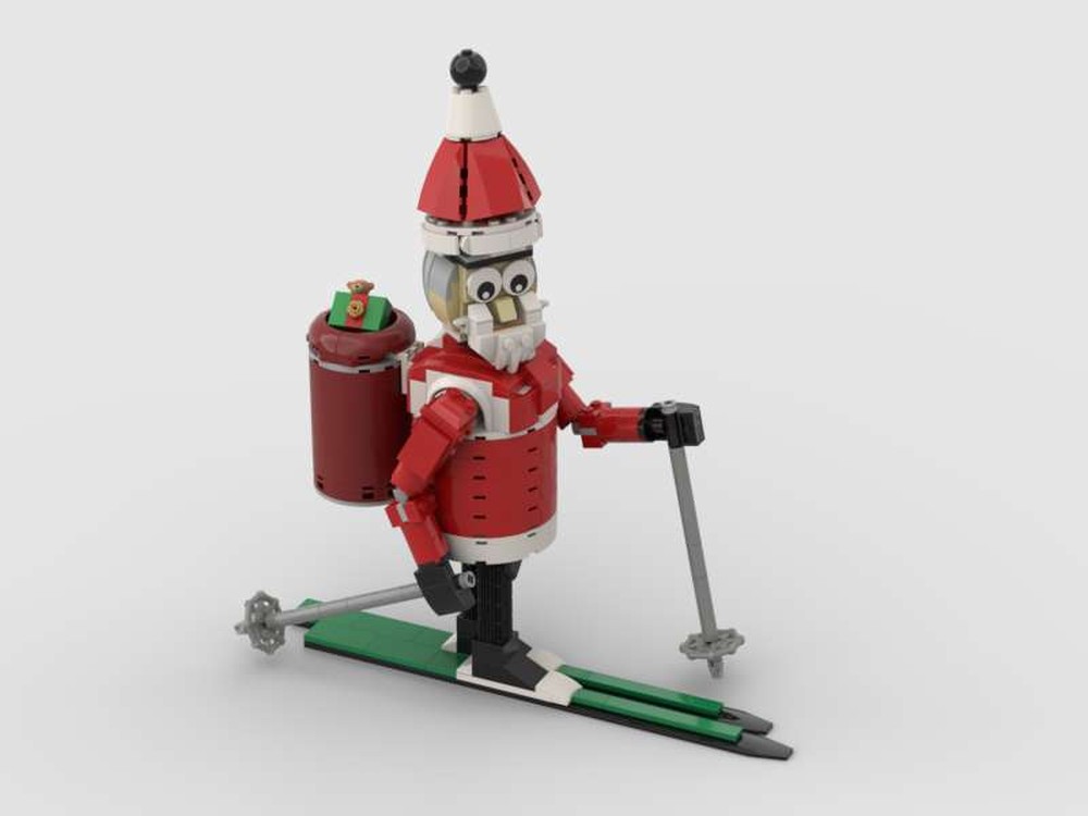 Lego Santa Claus on Ski