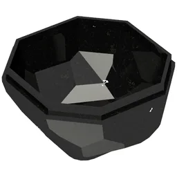 Rock Boulder 4 x 4, Bottom / Speckle Black-Silver