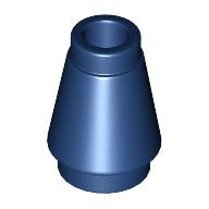 Lego Cone 1 x 1 [Top Groove] / Dark Blue