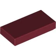 Tile 1 x 2 with Groove / Dark Red