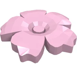 Headwear Accessory Flower with Serrated Petals and Pin / Bright Pink