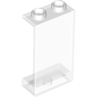 Lego Panel 1 x 2 x 3 [Hollow Studs] / Trans-Clear