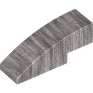 Lego Brick Curved 3 x 1 No Studs / Metallic Silver