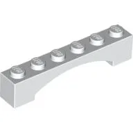 Brick Arch 1 x 6 Raised Arch / White