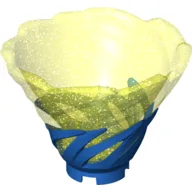 Cone Reverse, Spinner, with Marbled Glitter Trans-Neon Green Pattern / Blue