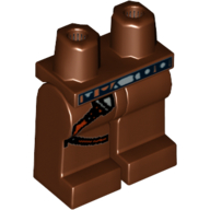 Lego Hips and Reddish Brown Legs with Gunbelt Print / Reddish Brown