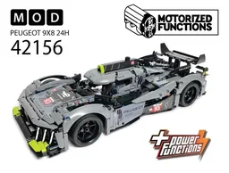 42156 PEUGEOT 9X8 24H Le Mans Hybrid Hypercar RC MOD for Power Function Motors