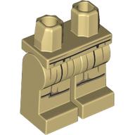 Lego Hips and Tan Legs with Black Robe End Lines print / Tan