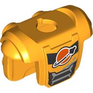 Lego Minifig Neckwear Space Suit with Classic Space Logo print / Bright Light Orange