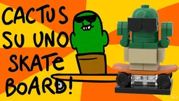 Cactus su uno Skateboard