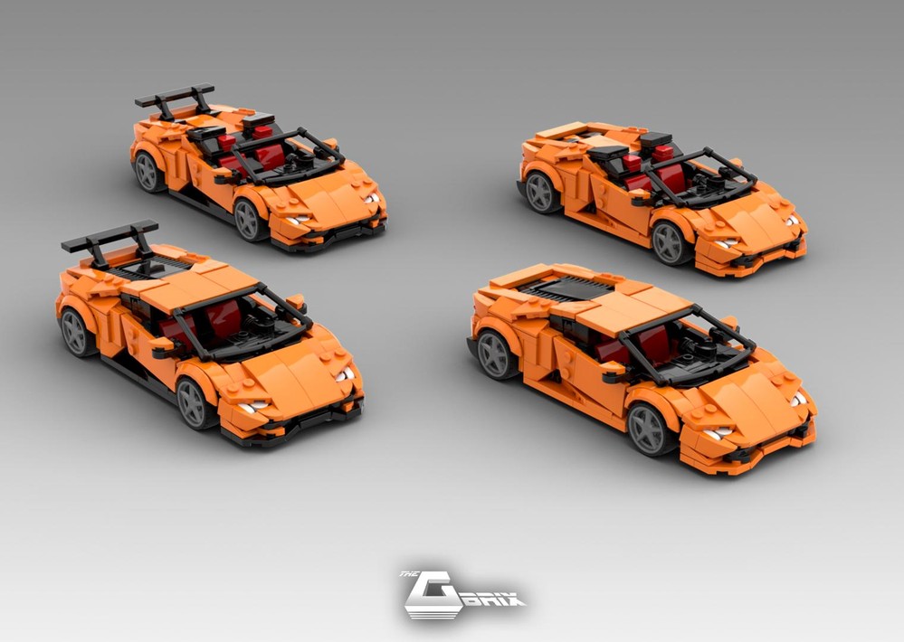 Lego Lamborghini Huracan 5in1 8stud wide Speed Champions - Orange