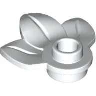 Plant, Plate 1 x 1 Round with 3 Leaves / White