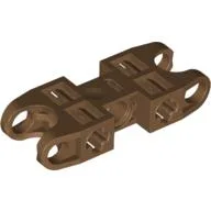 Technic Axle and Pin Connector 2 x 5 with Two Ball Joint Sockets / Light Brown