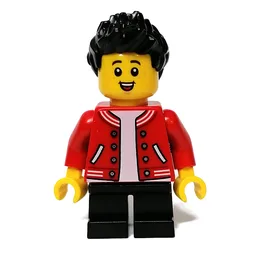 Kid - Red Torso, Black Legs, Black Hair