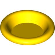 Lego Equipment Dish / Plate / Bowl 3 x 3 [Plain] / Yellow