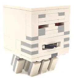 Minecraft Ghast, Open Mouth, Internal Parts #1 - Brick Built