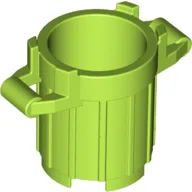 Trash Can with 4 Cover Holders / Lime