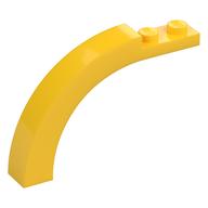 Lego Brick Arch 1 x 6 x 3 1/3 Curved Top / Yellow