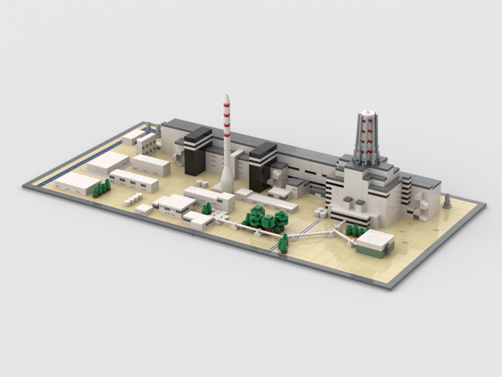 Lego Chernobyl power plant (before and after)