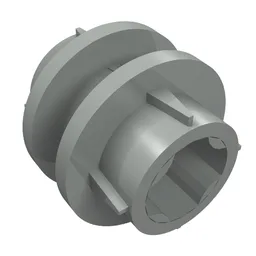 Technic Driving Ring 2L, 4 Ridges / Light Gray