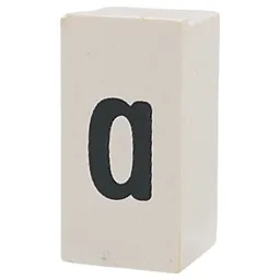 Tile Special 1 x 2 x 5/6 with Stud Hole in End with 'a' Print