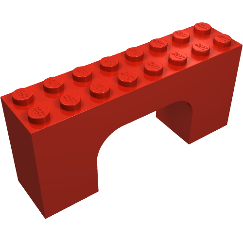 Lego Brick Arch 2 x 8 x 3 / Red