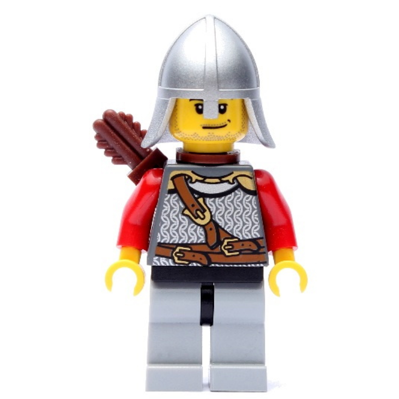 Lego Lion Knight, Archer, Helmet, Quiver, Stubble