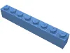 Brick 1 x 8 / Medium Blue
