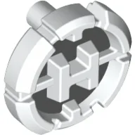 Large Figure Chest Badge with 'H' Hero Factory Logo on Light Bluish Gray Background Pattern / White