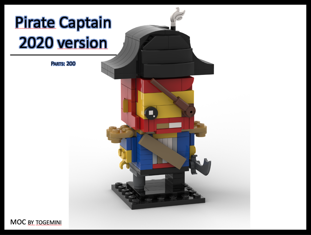 Lego Pirate Captain Brickheadz - 2020 version