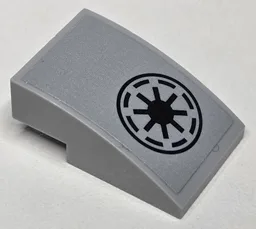 Slope, Curved 3 x 2 with Black SW Galactic Republic Logo Pattern (Sticker) - Set 75360