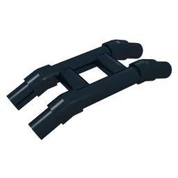 Bar, Parallel Angled with 2 Connecting Bars (Train Hinge) / Black